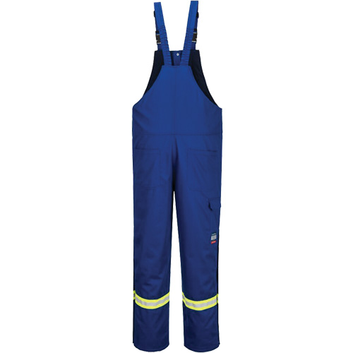 Bizflame&reg; 88/12 Insulated Bib Pants, Cotton/Nylon, Small, Blue Par Equipment