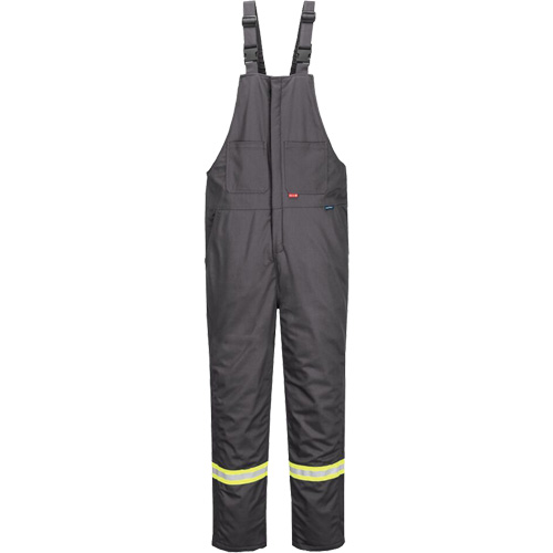 Bizflame&reg; 88/12 Insulated Bib Pants, Cotton/Nylon, Small, Grey Par Equipment