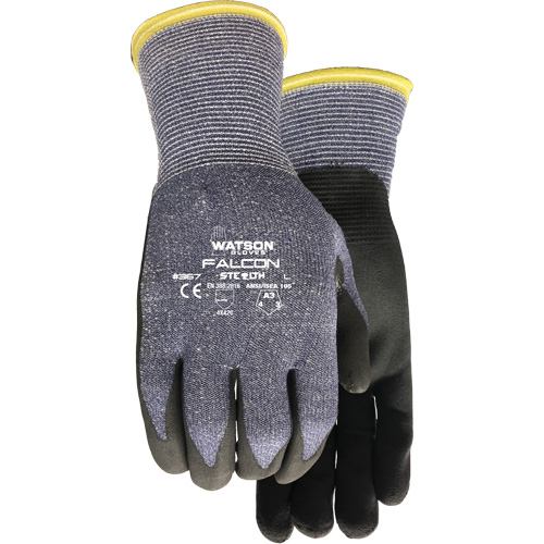 Gants r&eacute;sistant &agrave; la coupe Stealth Falcon 367, Taille Petit, Calibre 15, Rev&ecirc;tement Mousse de nitrile, Enveloppe en Fibre de verre/PEHP/Nylon/Spandex, ASTM ANSI niveau A3/EN 388 niveau C Par Equipment