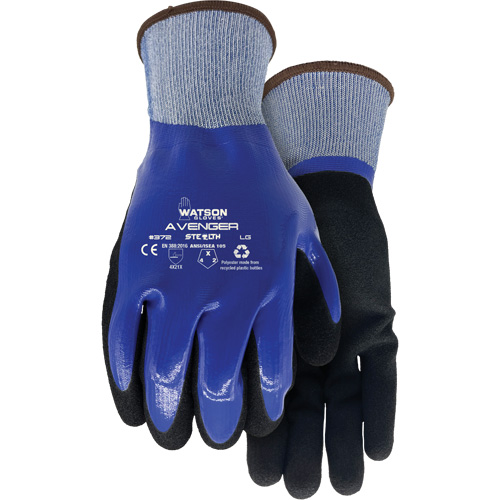372 Stealth Avenger Gloves, Small, Nitrile Coating, 15 Gauge, RPET Shell Par Equipment