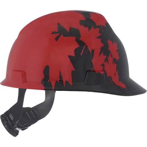 Casque sp&eacute;cialis&eacute; V-Gard, Suspension Rochet, Noir/Rouge Par Equipment