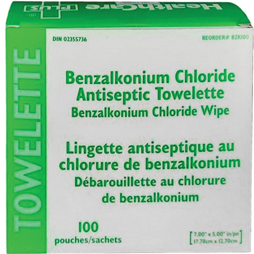 BZK Benzalkonium Chloride Towelette, Towelette, Antiseptic Par Equipment
