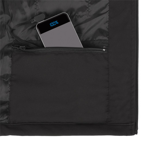 Veste chauffante Softshell, Hommes, Petit, Noir Par Equipment