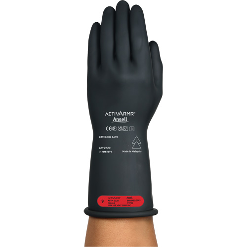 ActivArmr&reg; RIG R011BUL Ultra-Lightweight Electrical Insulated Gloves, ASTM Class 0, Size 9, 11" L Par Equipment