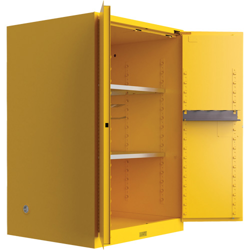 Utili-Guard+ Flammable Safety Cabinet, 90 Gal., 2 Door, 43" W x 65" H x 37" D Par Equipment