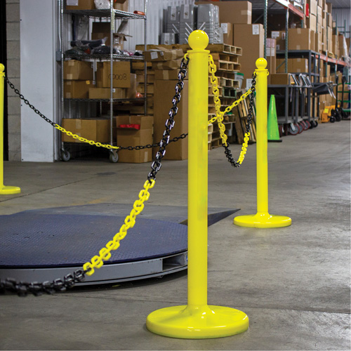 Chaîne de barri&egrave;re en plastique &agrave; deux couleurs, Vert/Blanc Par Equipment