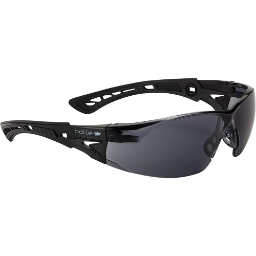 Rush+ BSSI Safety Glasses, Smoke/Grey Lens, Anti-Fog/Anti-Scratch, ANSI Z87+ Par Equipment