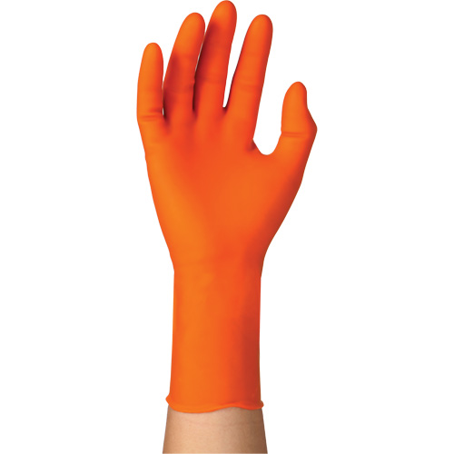 TOUCHNTUFF 93-800 Disposable Gloves, 10/9.5, Latex/Neoprene/Nitrile, 23.6-mil, Powder-Free, Orange Par Equipment