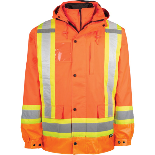 Manteau haute visibilit&eacute; 7-en-1, Polyester, Orange haute visibilit&eacute;, T-Grand Par Equipment