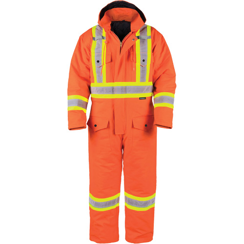 Salopette en canevas doubl&eacute;e haute visibilit&eacute;, 2T-Grand, Orange haute visibilit&eacute; Par Equipment