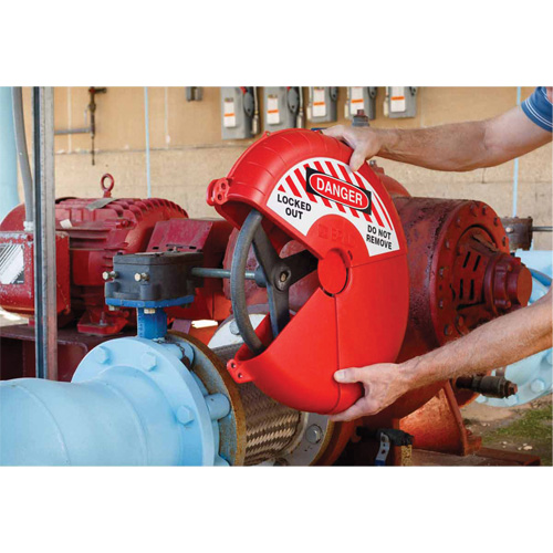 Dispositif de verrouillage coulissant pour vanne &agrave; opercule, Type Volant Par Equipment
