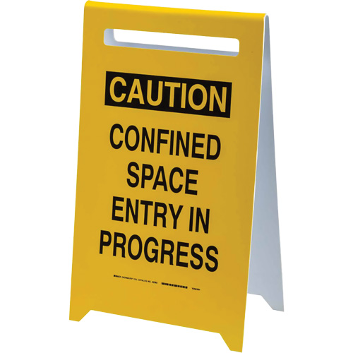 Panneau de sol “Caution Confined Space Entry In Progress”, Anglais Par Equipment