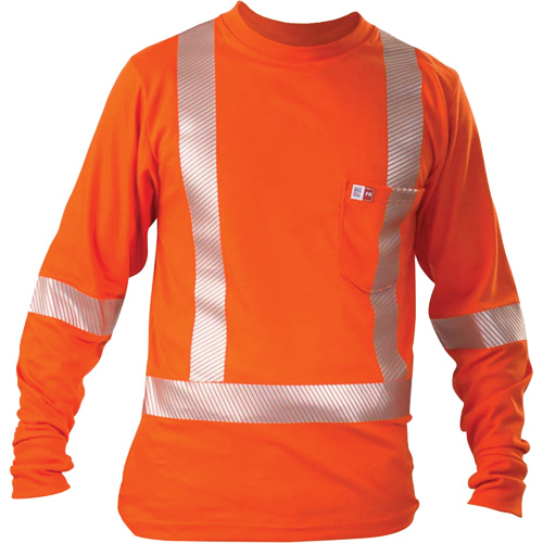 T-shirt &agrave; manches longues, 2T-Grand, Orange Par Equipment