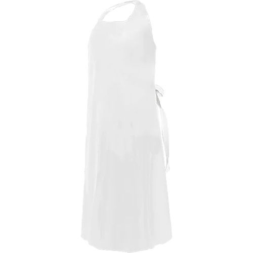 CoverMe Apron with Die-Cut Neck, Polyurethane, 45" L x 35" W, White Par Equipment