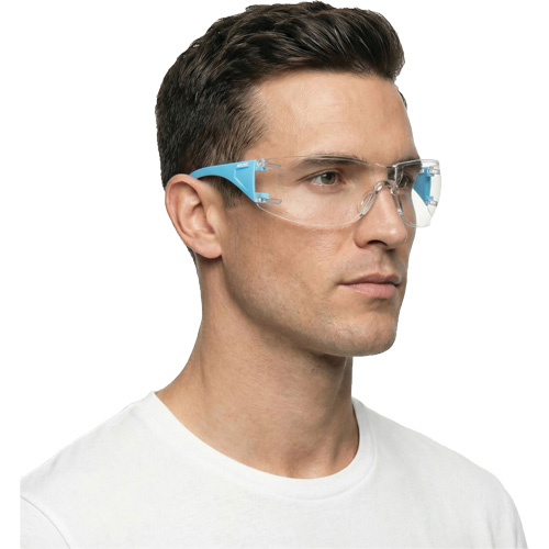 Adapt Lite Blue/White Safety Glasses, Clear Lens, Anti-Fog/Anti-Scratch, ANSI Z87+/Meets/Exceeds CSA Z94.3 Par Equipment