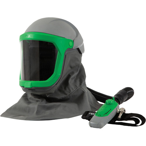 Z-Link Respirator with Safety Lens, FR Shoulder Cape, Breathing Tube & C40, Facepiece Respirator/Welding Helmet Par Equipment