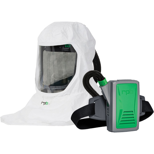 T-Link Respirator with Bump Cap, Breathing Tube, Belt-Mount & PX5 PAPR, Loose Fitting Hood & Faceshield, Lithium-Ion Battery Par Equipment