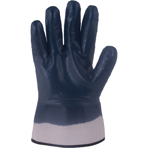 Gants bleu marine avec manchettes renforc&eacute;es &agrave; entoilage coll&eacute; Horizon, Grand, R&ecirc;vetement Nitrile, Enveloppe en Jersey/Coton Par Equipment