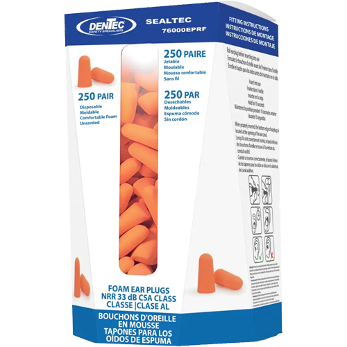 SEALTEC33 Disposable Foam Earplugs Refill, Bulk - Canister Par Equipment