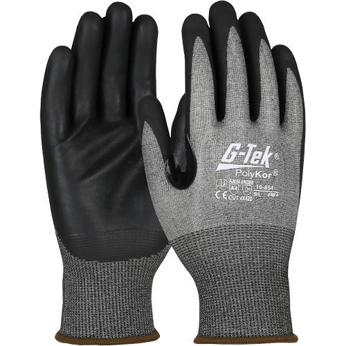 G-Tek&reg; Cut-Resistant Gloves with Touchscreen Capability, Size Small, 18 Gauge, Foam Nitrile Coated, PolyKor&reg; Shell, ASTM ANSI Level A4/EN 388 Level D Par Equipment