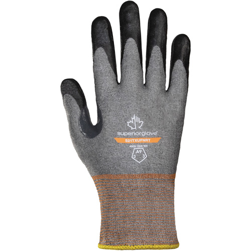 Dexterity Pro S21TXUFNRT Ultra-Thin Gloves, Size 5, 21 Gauge, Foam Nitrile Coated, Nylon/TenActiv Shell, ASTM ANSI Level A9 Par Equipment