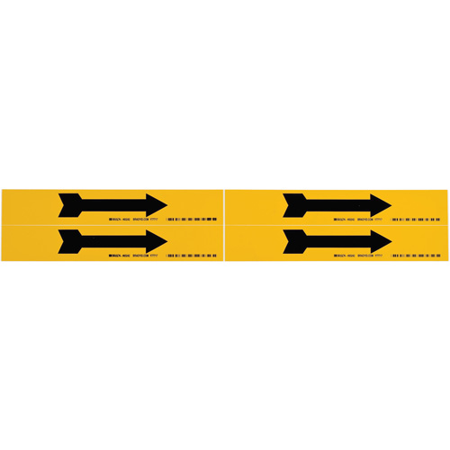 Arrow Pipe Marker, Self-Adhesive, 1-1/8" H x 7" W, Black on Yellow Par Equipment