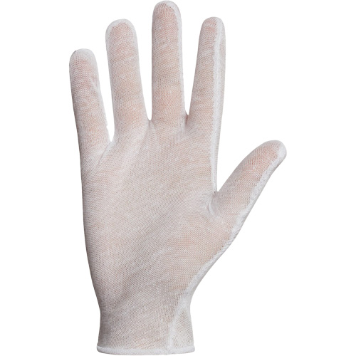 Superior&reg; ML40 Inspection Glove, Poly/Cotton, Hemmed Cuff, One Size Par Equipment