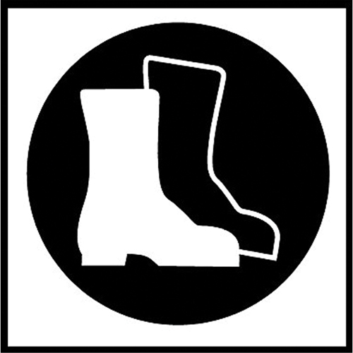 &eacute;tiquettes avec pictogramme Right to Know - Bottes, Vinyle, Feuille, 5/8" lo x 3/4" la Par Equipment