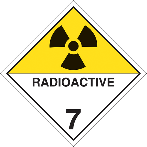 Radioactive Materials TDG Placard, Aluminum Par Equipment