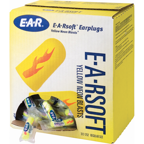 E-A-Rsoft Yellow Neon Blasts Earplugs, Bulk - Polybag Par Equipment