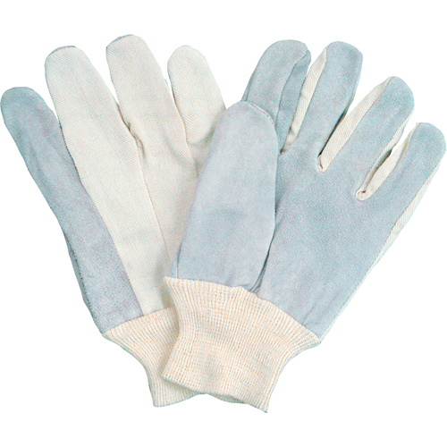 Standard-Duty Full-Index Work Gloves, Large, Split Cowhide Palm Par Equipment