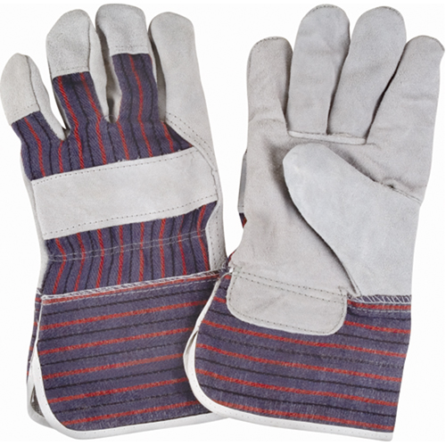 Gants d'ajusteur rugueux, Grand, Paume en Cuir de vache refendu, Doublure en Coton Par Equipment