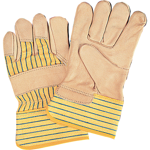 Standard-Duty Dry-Palm Fitters Gloves, Medium, Grain Cowhide Palm, Cotton Inner Lining Par Equipment