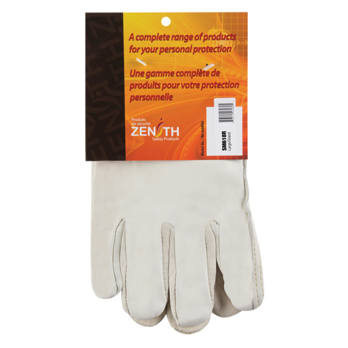 Winter-Lined Driver's Gloves, Large, Grain Cowhide Palm, Fleece Inner Lining Par Equipment