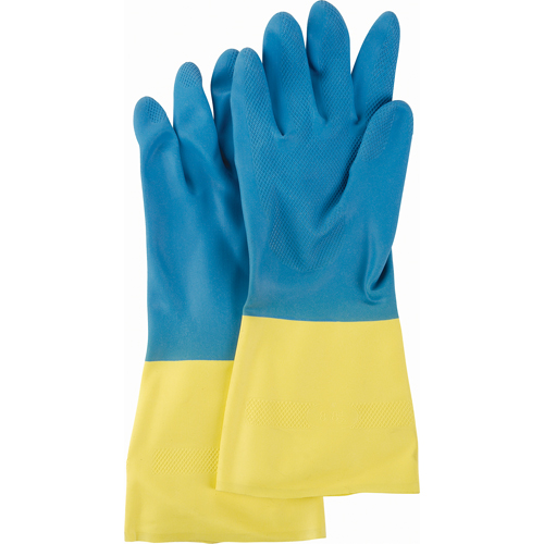 Two Tone NS53 Gloves, Size Medium/8, 13" L, Neoprene/Rubber Latex, Flock-Lined Inner Lining, 28-mil Par Equipment