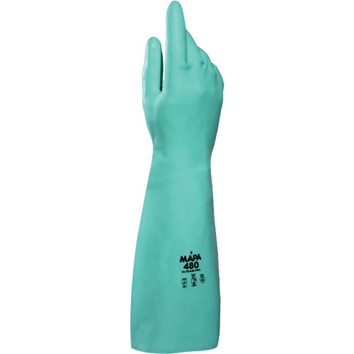 Gants &agrave; prise &agrave; motif en Z Ultranil 480, Taille Petit/7, 18" lo, Nitrile, 22 mils Par Equipment