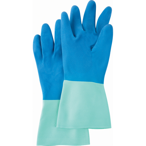 Protector Gloves, Size X-Large/9/9.5, 13" L, Nitrile, Flock-Lined Inner Lining, 28-mil Par Equipment