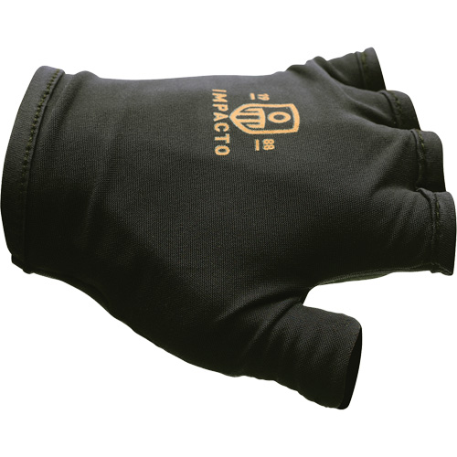 Anti-Impact Fingerless Left-Hand Glove, X-Small, Split Leather Palm, Slip-On Cuff Par Equipment