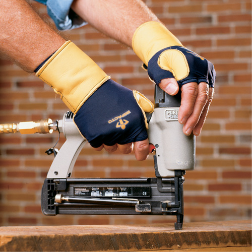 Gants de protection sup&eacute;rieure contre les impacts & les microtraumarismes r&eacute;p&eacute;t&eacute;s, main gauche, Taille T-petit, Paume Cuir fleur Par Equipment