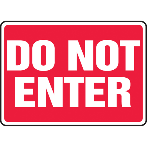Enseigne  Do Not Enter , 10" x 14", Aluminium, Anglais Par Equipment