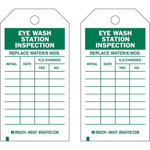 &eacute;tiquettes de rapport d'inspection, Polyester, 4" la x 7" h, Anglais Par Equipment