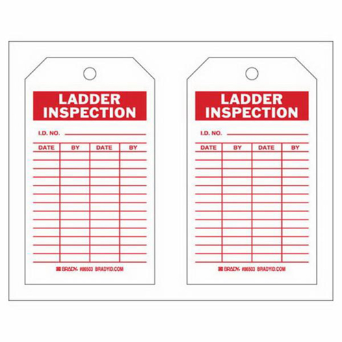 &eacute;tiquettes de rapport d'inspection, Polyester, 4" la x 7" h, Anglais Par Equipment