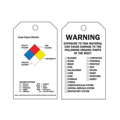 &eacute;tiquettes auto-plastifiantes du droit &agrave; l'information, Polyester, 3" la x 5-3/4" h, Anglais Par Equipment