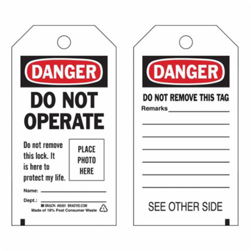 &eacute;tiquettes  Do Not Operate  autoplastifiantes, Polyester, 3" la x 5-3/4" h, Anglais Par Equipment