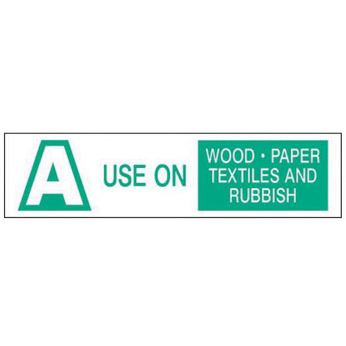 "A Use on Wood Paper Textiles and Rubbish" Labels, 6" L x 1-1/2" W, Green on White Par Equipment