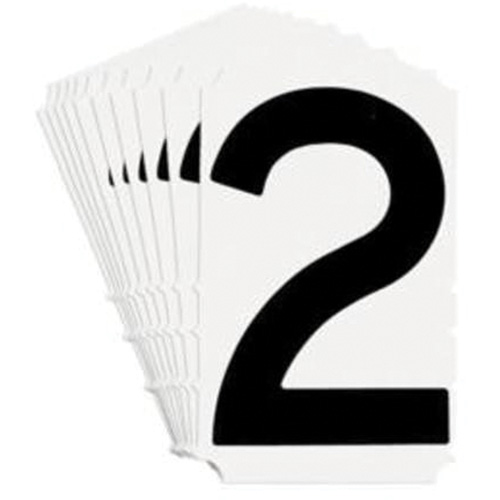 Quick-Align&reg; Individual Gothic Number and Letter Labels, 2, 4" H, Black Par Equipment