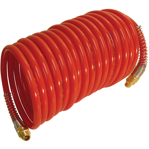 Maxpro Self-Storing Nylon Air Hoses With Fittings, Air, 1/4" ID x 12.5' L, Nylon, 200 PSI at 23 °C Par Equipment