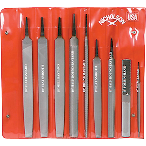 9-Piece Maintenance File Set, 9 Pcs Par Equipment