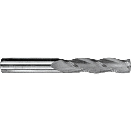 Fraise en bout extra longue, 3/16" dia., 4 cannelures, Carbure Par Equipment