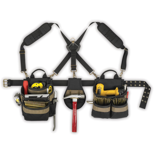 Ceintures combin&eacute;es 5 pi&egrave;ces avec 20 poches Comfortlift, Polyester, Noir Par Equipment